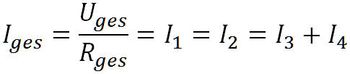 Formel für Gesamtstrom bei erweiterter Reihenschaltung