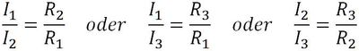 Umgeformte Gleichungen bei Parallelschaltung