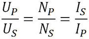 Formel für Spannung, Windungszahl und Stromstärke