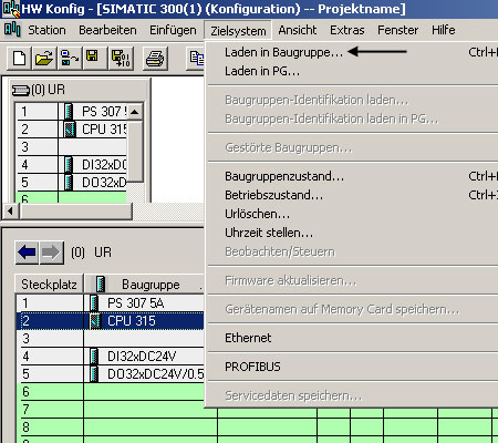 Hardwarekonfiguration laden