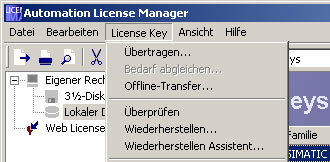 Licence Key reparieren