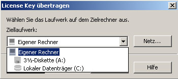 License Key übertragen