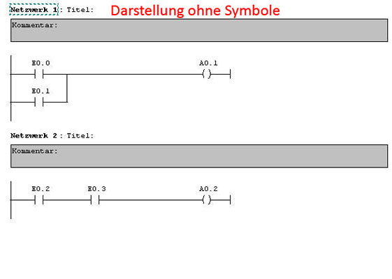 Programm in KOP ohne Symbole